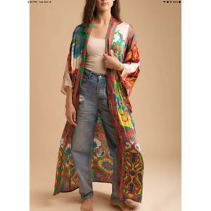 New Rag & Muffin Multi Print Bohemian Style Kimono One Size